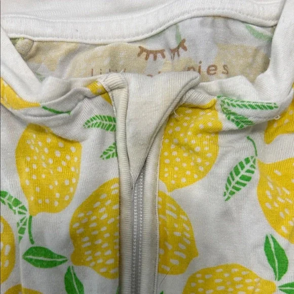Little Sleepies Yellow Lemon Print Short-Sleeve One-Piece - Picture 2 of 2
